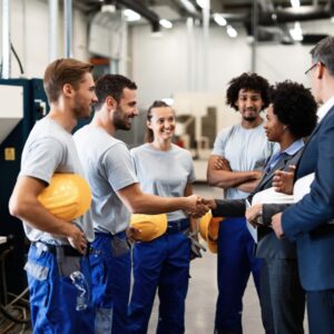 company-managers-visiting-their-employees-factory-happy-african-american-businesswoman-is-